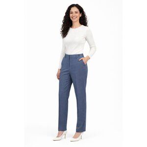 Ann Taylor Loft 6T Womens Curvy Dress Pants Blue